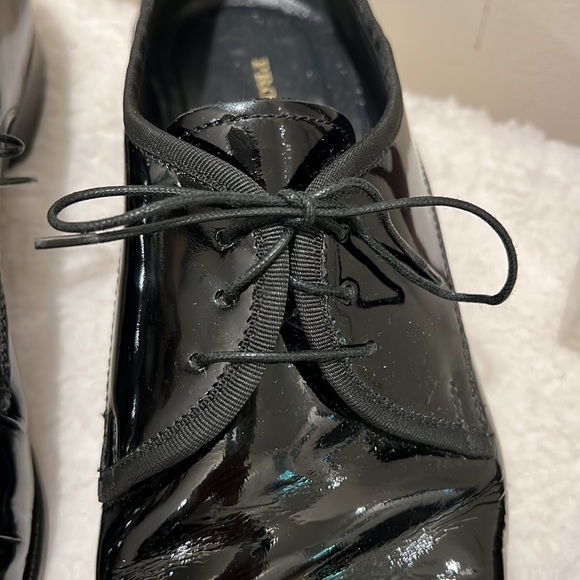 Pronto Uomo Firenze Black Patent Leather Lace Up Mens Shoes - Size 12D - Picture 4 of 7